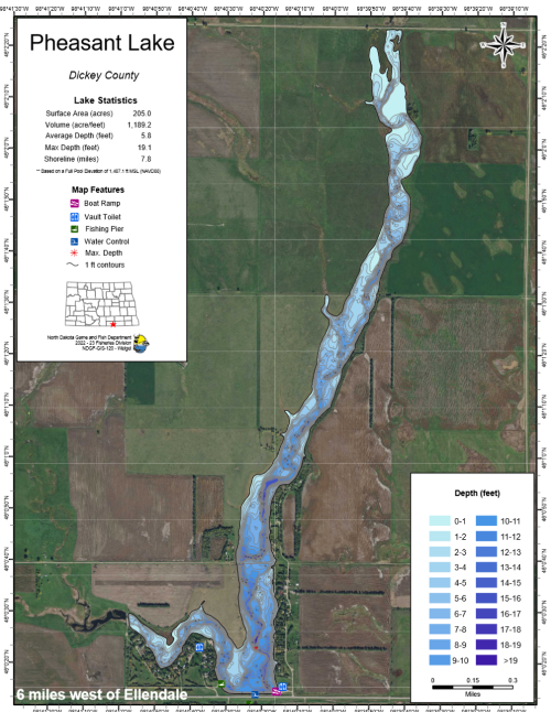 Map of Pheasant Lake